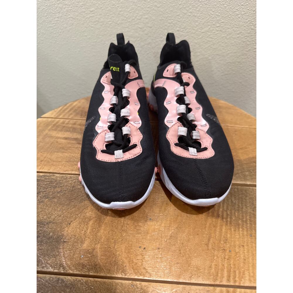 Women's Nike React Element 55 Premium 'Black Coral Stardust' running shoe size 9 - Picture 2 of 8
